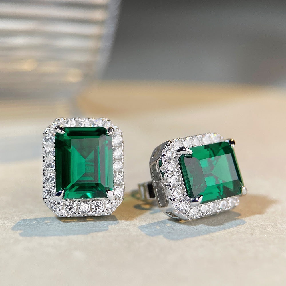Lumière Emerald Studs | S925 Silver