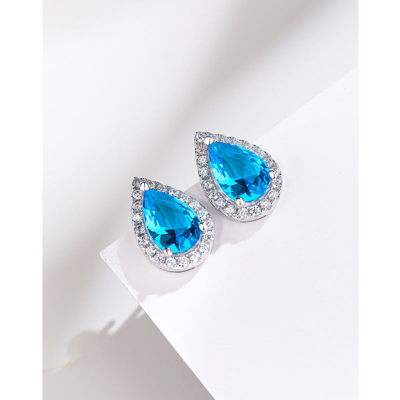 Ocean Drop Zircon Studs