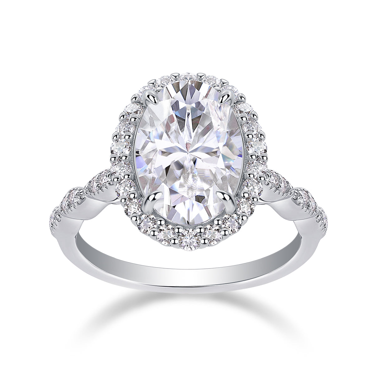 Moonlight Eternal Ring| Oval Moissanite S925 Sterling Silver