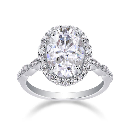 Moonlight Eternal Ring| Oval Moissanite S925 Sterling Silver