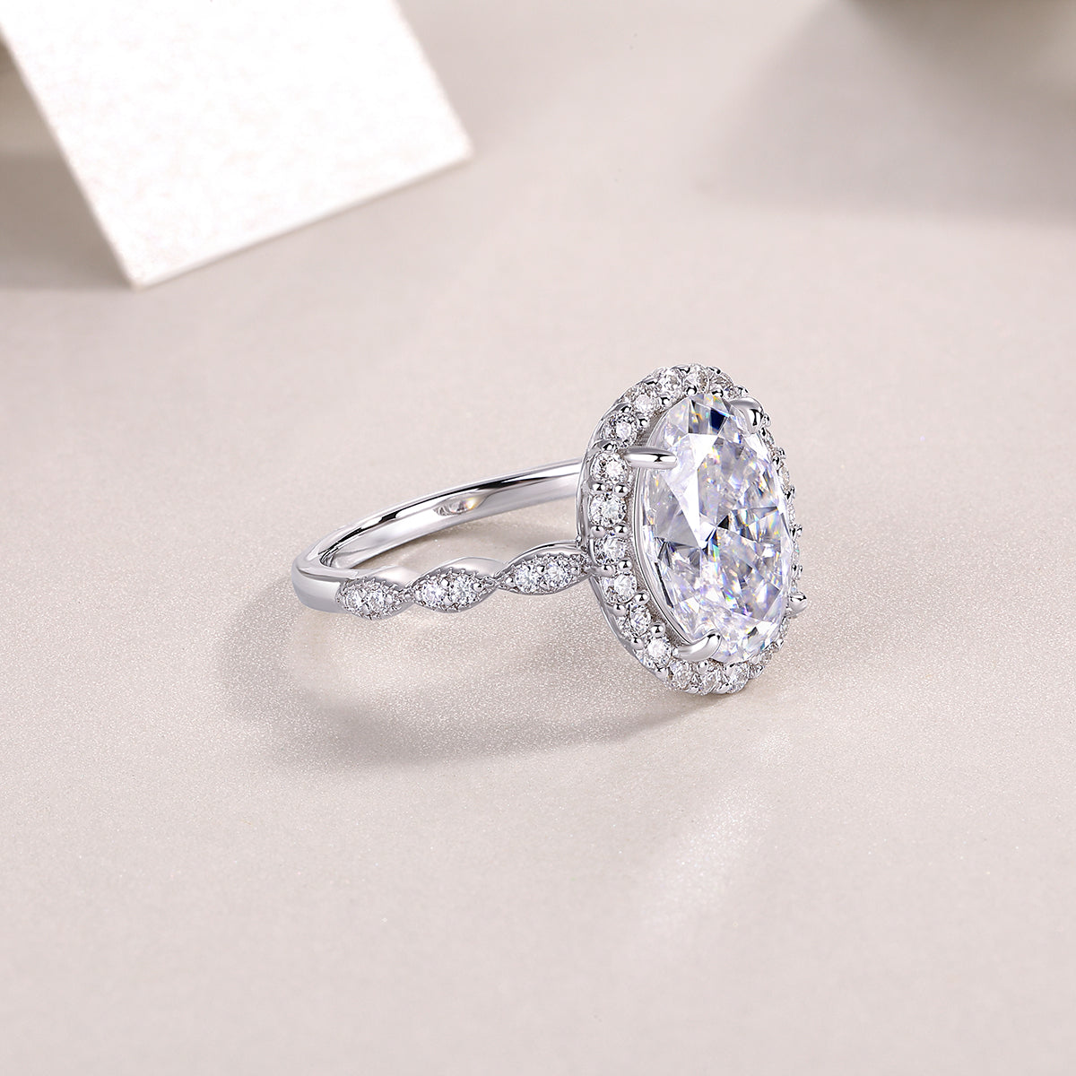 Moonlight Eternal Ring| Oval Moissanite S925 Sterling Silver
