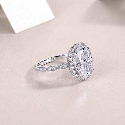 Moonlight Eternal Ring| Oval Moissanite S925 Sterling Silver