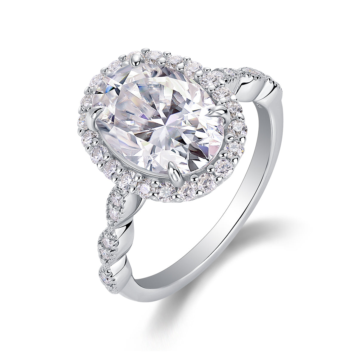 Moonlight Eternal Ring| Oval Moissanite S925 Sterling Silver