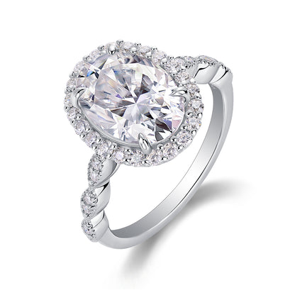 Moonlight Eternal Ring| Oval Moissanite S925 Sterling Silver