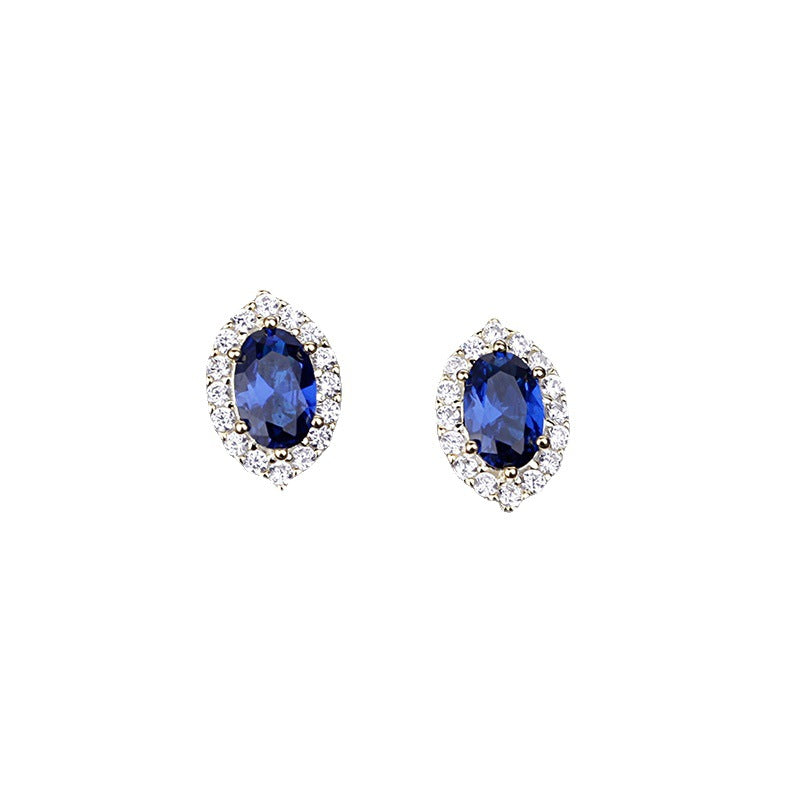 Azure Vintage Crystal Studs | S925 Silver