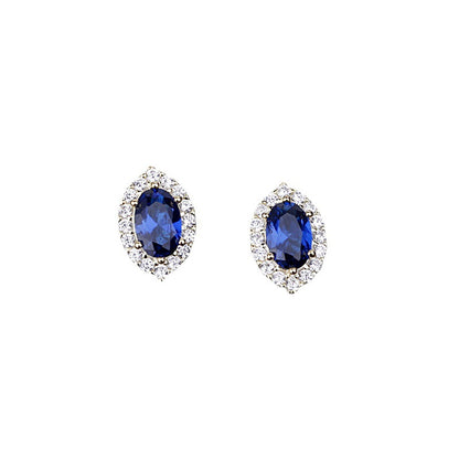 Azure Vintage Crystal Studs | S925 Silver