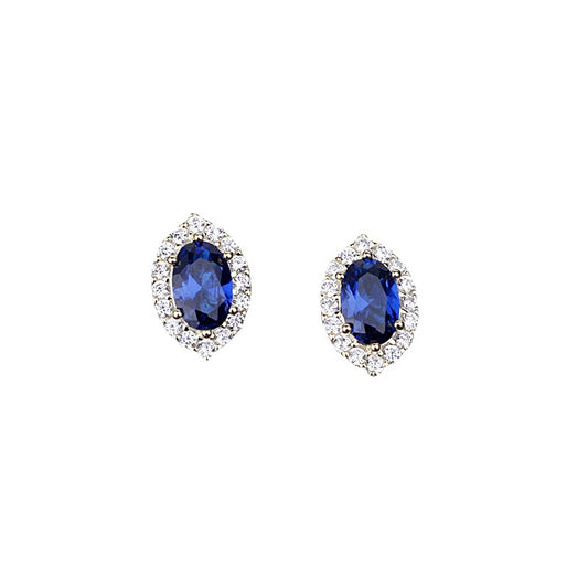 Azure Vintage Crystal Studs | S925 Silver