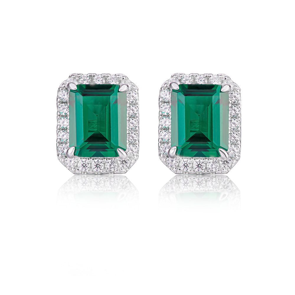 Lumière Emerald Studs | S925 Silver
