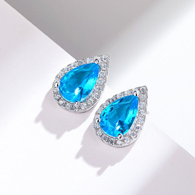 Ocean Drop Zircon Studs