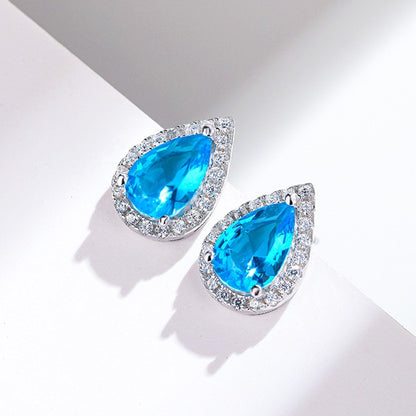 Ocean Drop Zircon Studs