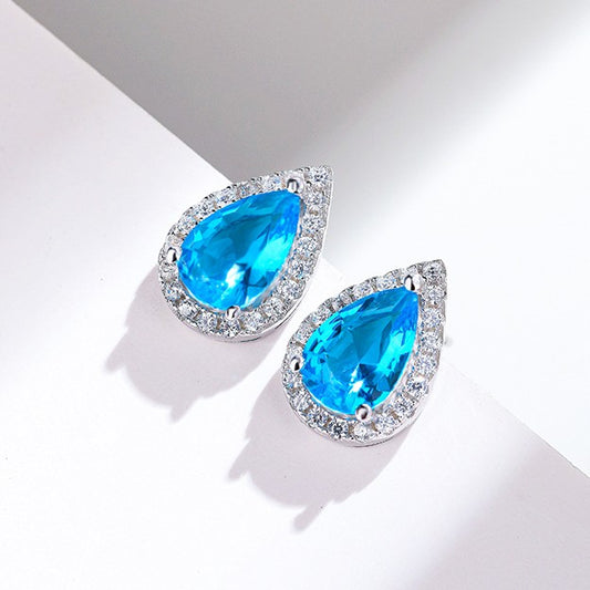 Ocean Drop Zircon Studs