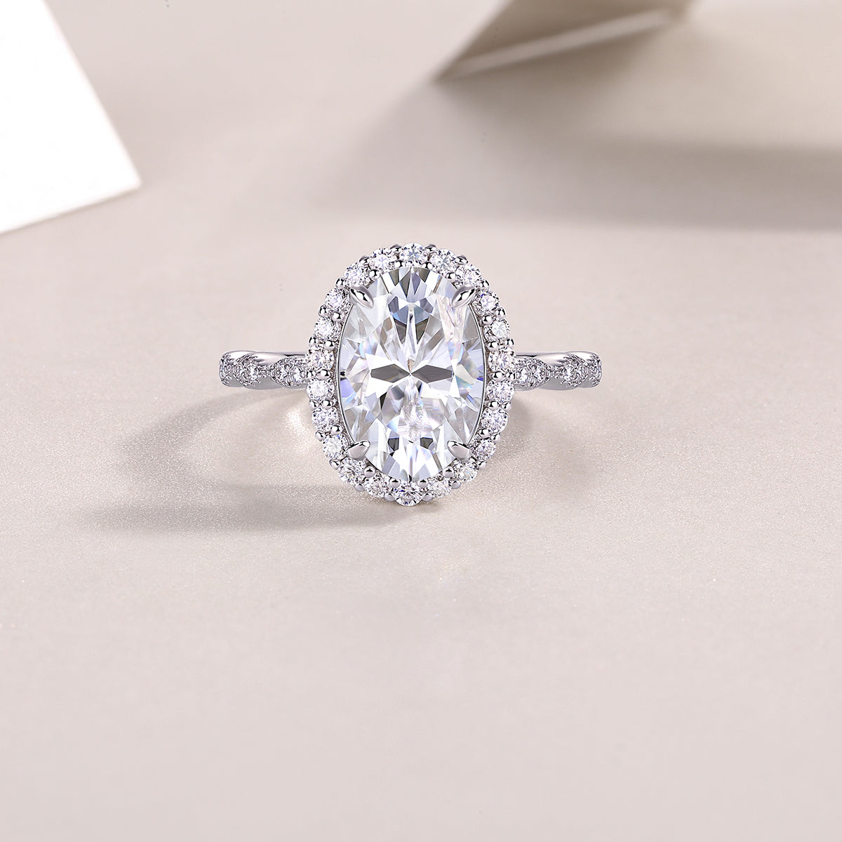 Moonlight Eternal Ring| Oval Moissanite S925 Sterling Silver