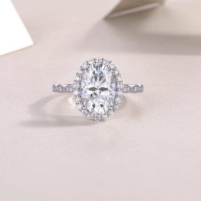 Moonlight Eternal Ring| Oval Moissanite S925 Sterling Silver