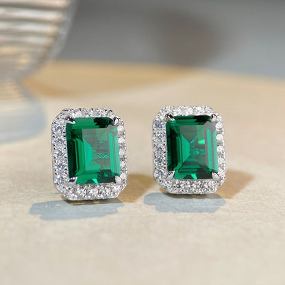Lumière Emerald Studs | S925 Silver
