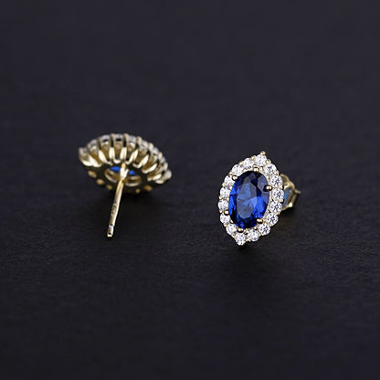 Azure Vintage Crystal Studs | S925 Silver